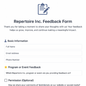 Repertoire Feedback Form