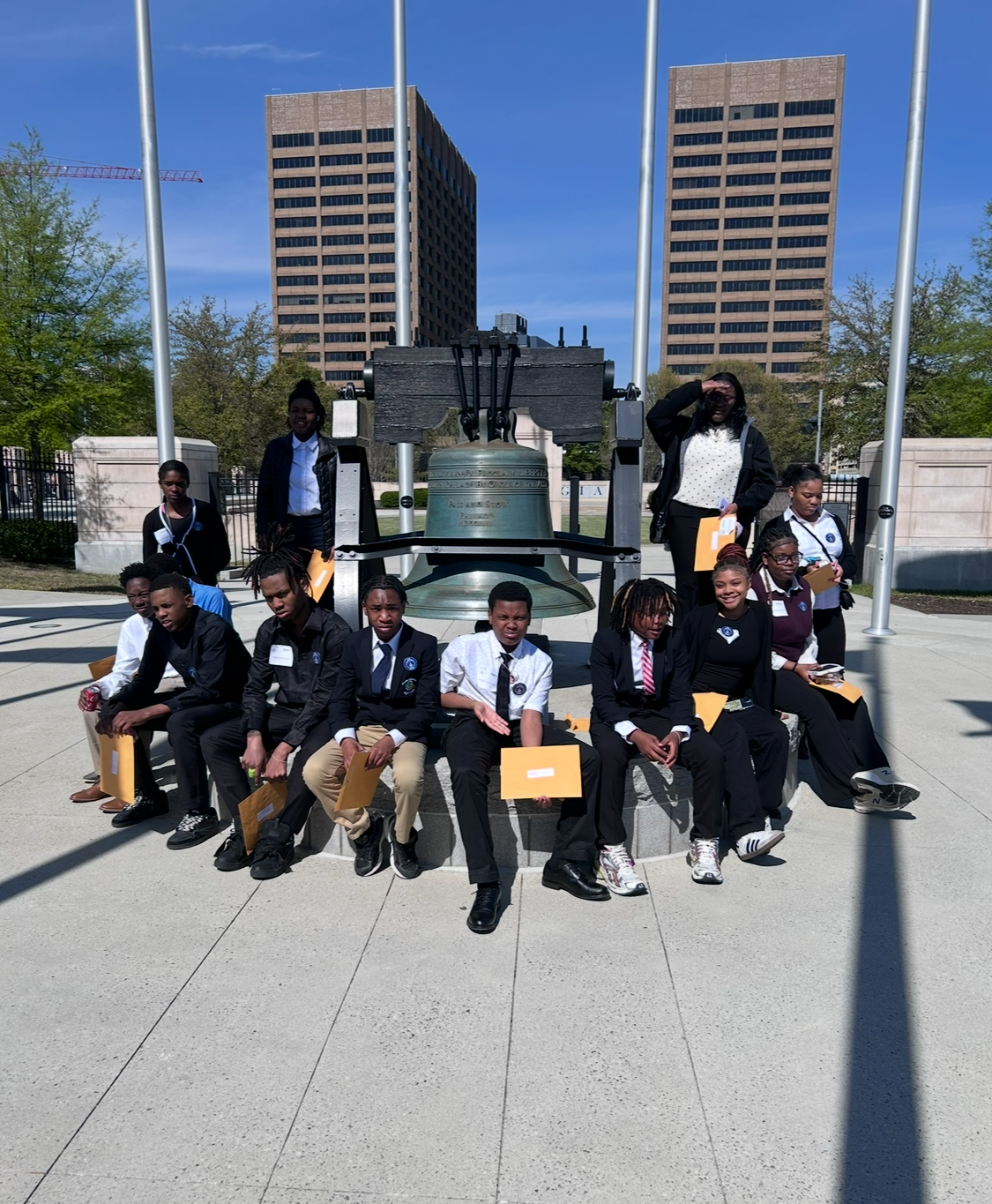 A group of youths sitting together
