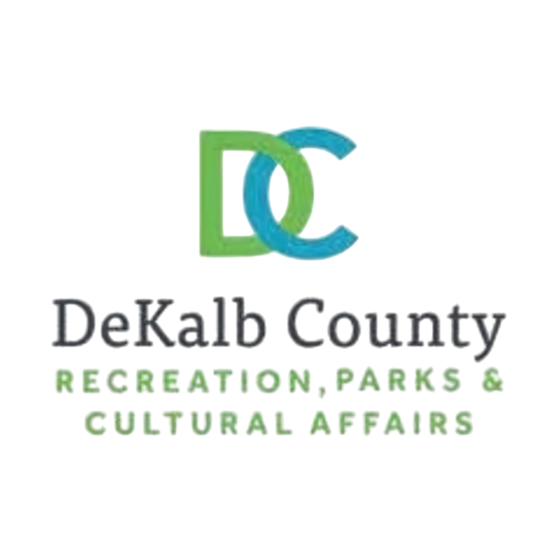 Logo for DeKalb County recreation, parks & cultural affairs