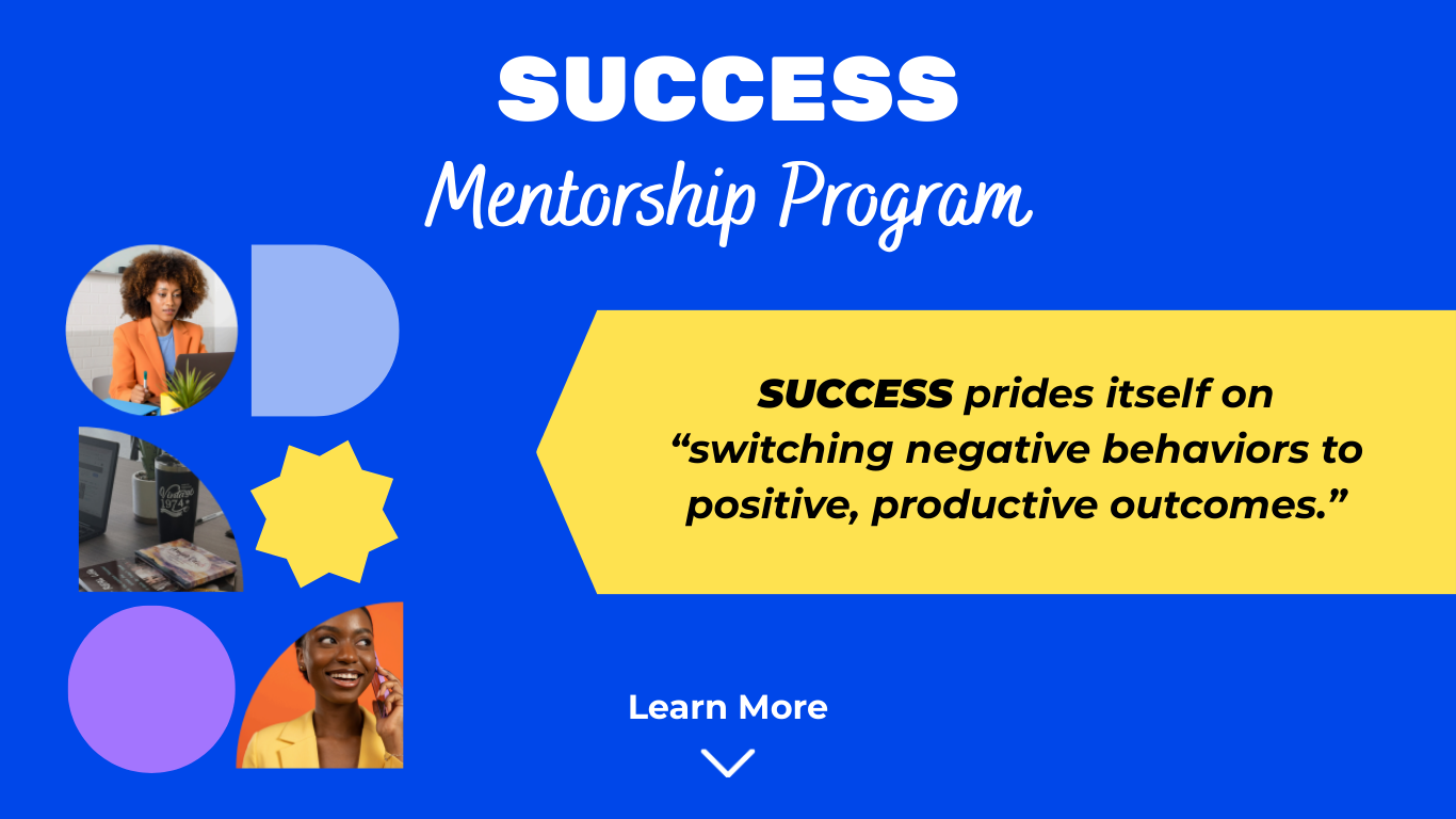repertoire-inc_mentorship_hero_TA Success mentorship program hero section with a quote reading: "SUCCESS prides itself on “'switching negative behaviors to positive, productive outcomes.'"