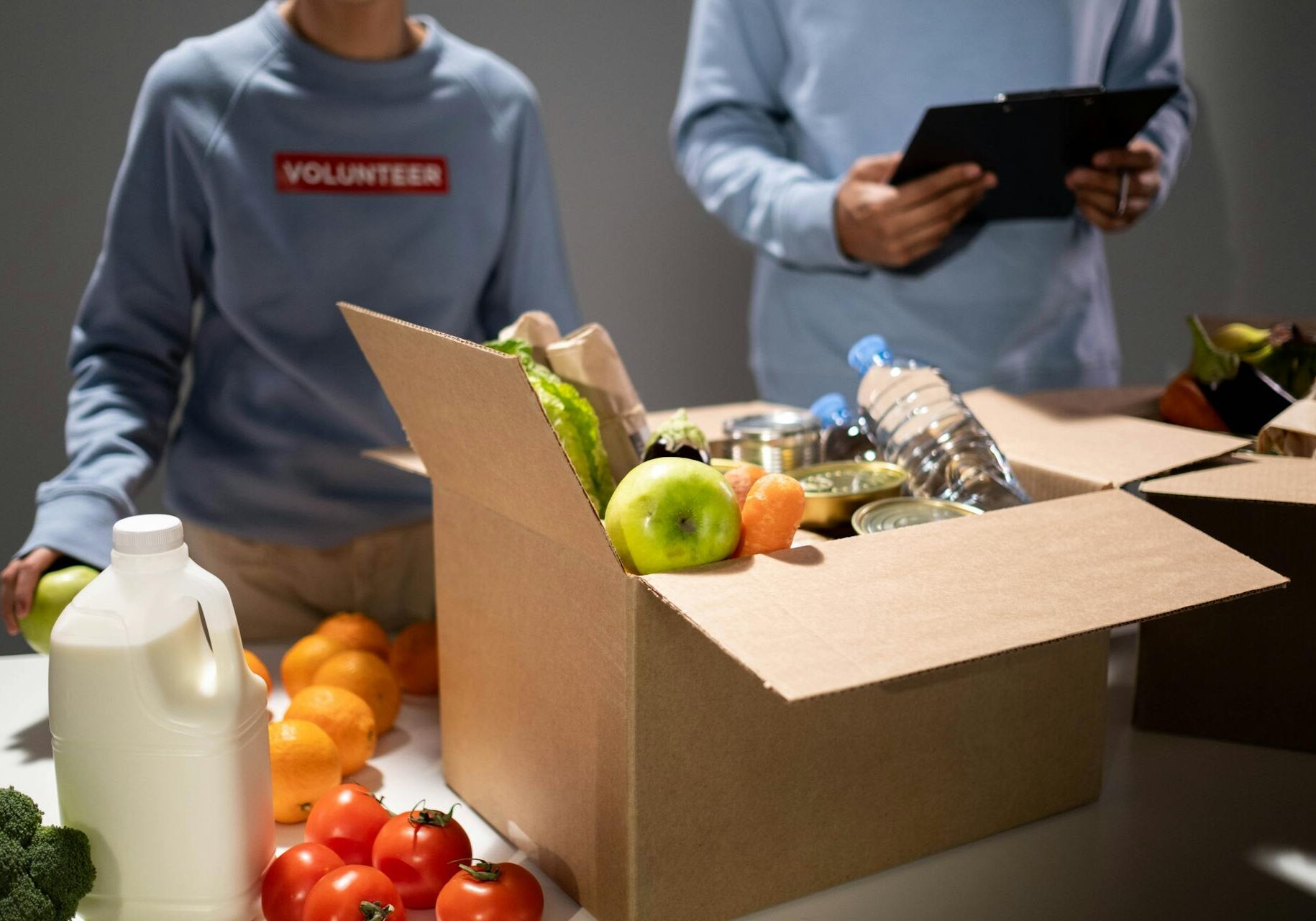 Stock image of a food drive